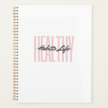 Pink Bold Gesunde Habits Life Planner