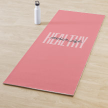 Pink Bold gesunde Lebensgewohnheiten Yoga Mat