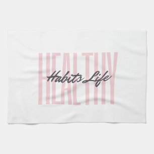 Pink Bold gesunde Lebensräume Lebensküche Handtuch