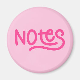 Pink Bold Handwriting Notes Typografie Magnet