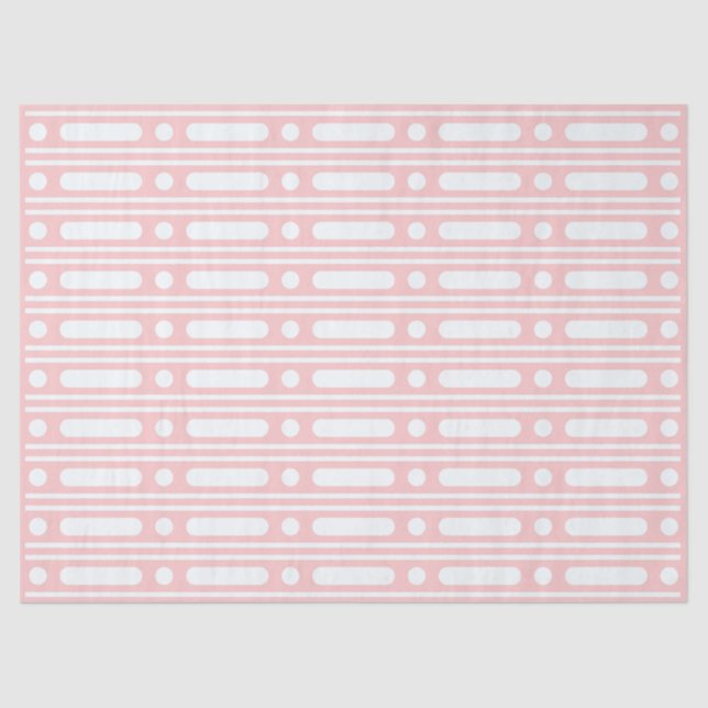 Pink Bone Inlay Dots Border Decoupage Paper Seidenpapier (Vorderseite)