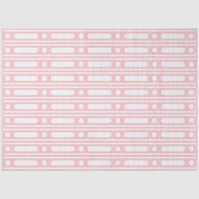 Pink Bone Inlay Dots Border Decoupage Paper Seidenpapier (Vorderseite)