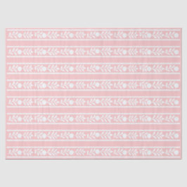 Pink Bone Inlay Floral Border Decoupage Paper Seidenpapier