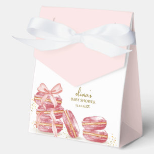 Pink Bonjour Bébé Französisch Macarons Babydusche Geschenkschachtel