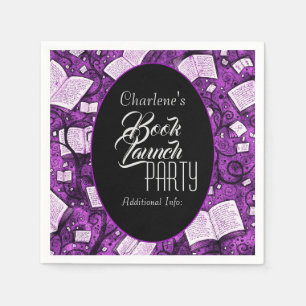 Pink Book Launch Partys Serviette