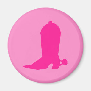 Pink Boot für Cowgirl Magnet