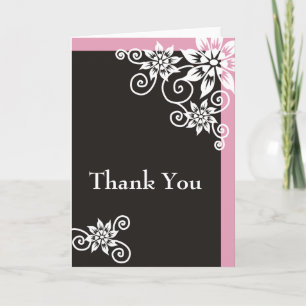 Pink Border : : : Designer Vielen Dank an Ihre Kar Dankeskarte