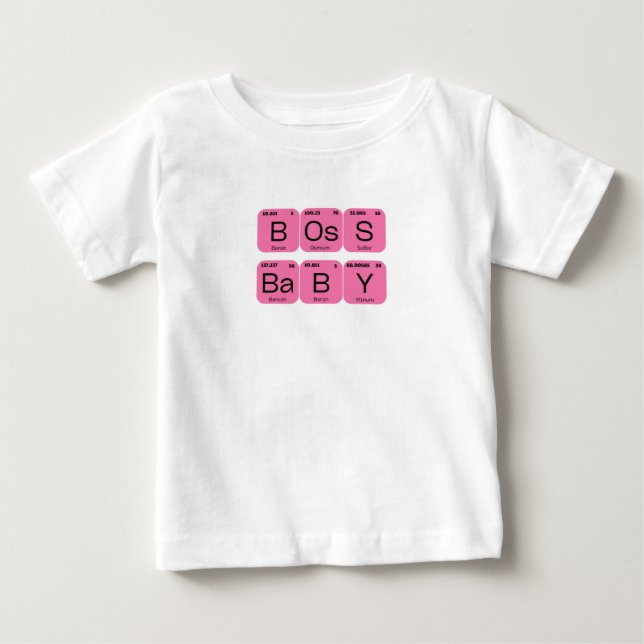 Pink Boss Periodisches Tischelement Baby T-shirt (Vorderseite)
