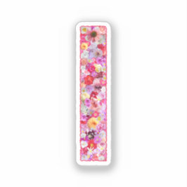 Pink Botanical Monogram Floral Letter I Initial Aufkleber