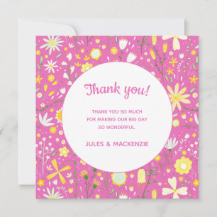 Pink Botanische Wildblume Vielen Dank