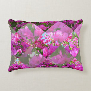 Pink Bougainvillea Blume Diamond Cut Design, Dekokissen