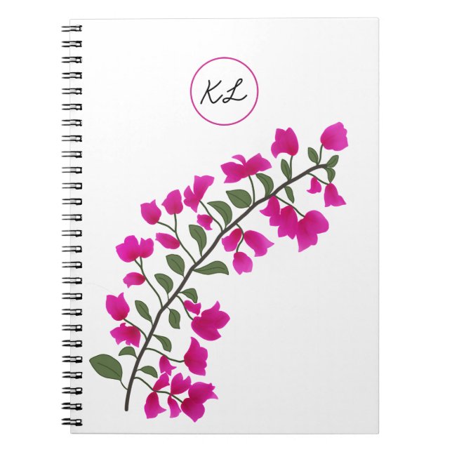 Pink Bougainvillea Personalisiertes Foto Notebook Notizblock (Vorderseite)