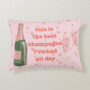Pink Bougie Champagner Flaschenangebot Dekokissen