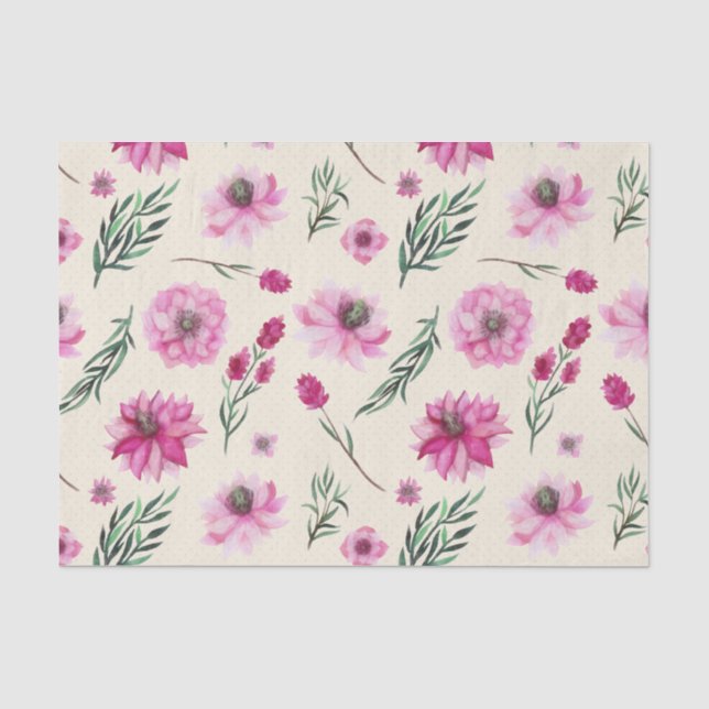 Pink Bouquet Seidenpapier (Vorderseite)
