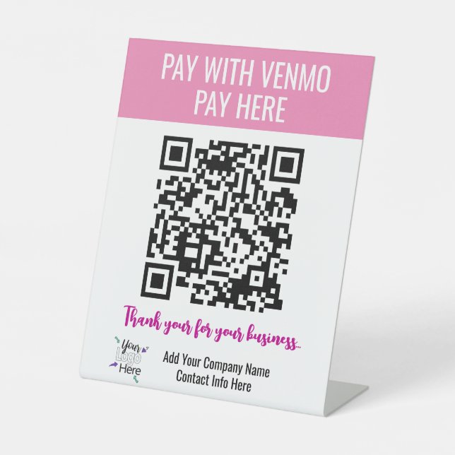 Pink Boutique Ideen Venmo Zeichen Sockelschild (Vorderseite)