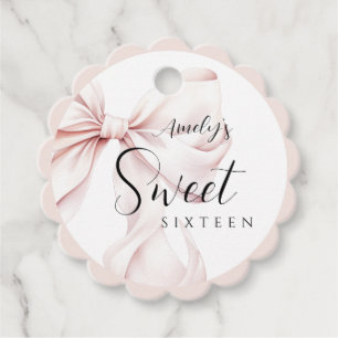Pink Bow 16 . Geburtstag Geburtstag Geschenkanhänger