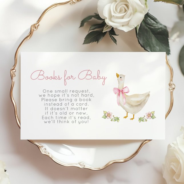 Pink Bow Albern Gänsehuchbücher für Babytickets Begleitkarte (Von Creator hochgeladen)