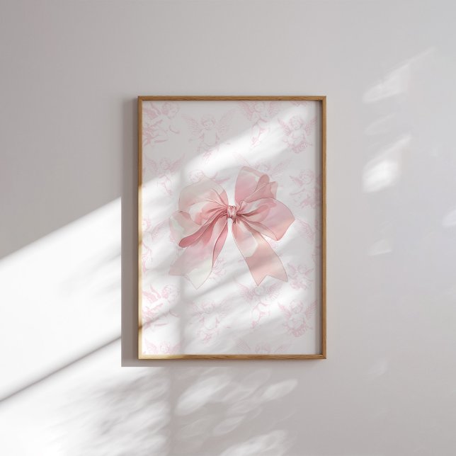 Pink Bow Angel Wall Art Poster (Von Creator hochgeladen)