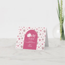 PINK BOW & ARCH FALL PUMPKIN FLOWERS BIRTHDAY DANKESKARTE