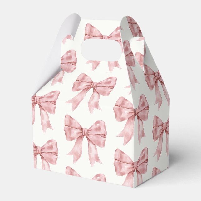 Pink Bow Baby Dusche Geschenkschachtel (Vorderseite)
