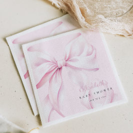 Pink Bow Baby Dusche Serviette