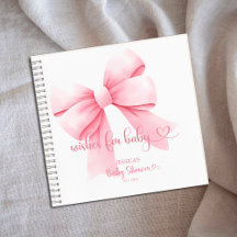 Pink Bow Baby Girl Dusche Wünsche für Baby