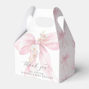 Pink Bow Baby in Bloom floral vielen Dank Geschenkschachtel