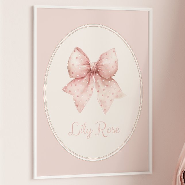Pink Bow Baby Name Wall Art Poster (Von Creator hochgeladen)