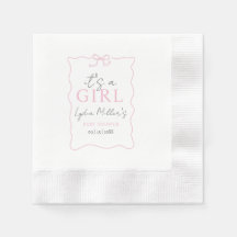 Pink Bow Baby Shower Einladung, Girl Baby Dusche