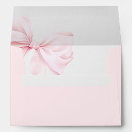 Pink Bow Baby Shower Envelope