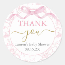 Pink Bow Baby Shower Girl