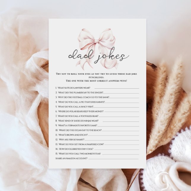 Pink Bow Baby Showroom Vater Jokes Activity Games (Von Creator hochgeladen)