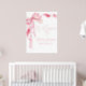 Pink Bow Babydusche, Babydusche, ein Mädchen, Poster (Nursery 2)