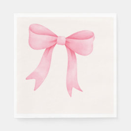 Pink Bow Babydusche - Elegantes Fall Paper Napkin Serviette