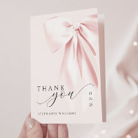 Pink Bow Babydusche geklappt Danke Karte