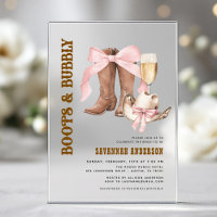Pink Bow Boots & Bubbly Western Brautparty