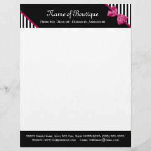 Pink Bow Boutique-Briefkopf Briefkopf