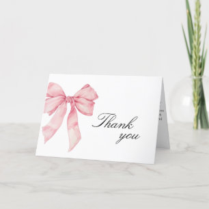 Pink Bow Brautparty Danke Karte