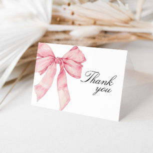 Pink Bow Brautparty Danke Karte