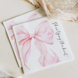 Pink Bow Brautparty Paper Napkin Serviette