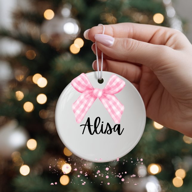 Pink Bow Bridesmaid Ornament (Bridesmaid Ornament )