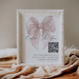 Pink Bow Capture the Liebe Hashtag Poster