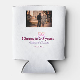 Pink bow cheers to 50 years anniversary wedding dosenkühler