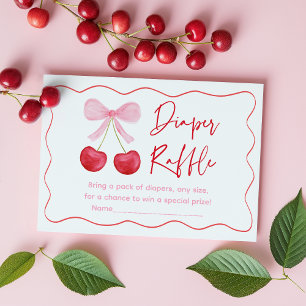 Pink Bow Cherry Babydusche Windelwanne Windelwanne Begleitkarte