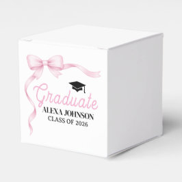 Pink Bow Class Of 2026 Graduation Party Geschenkschachtel