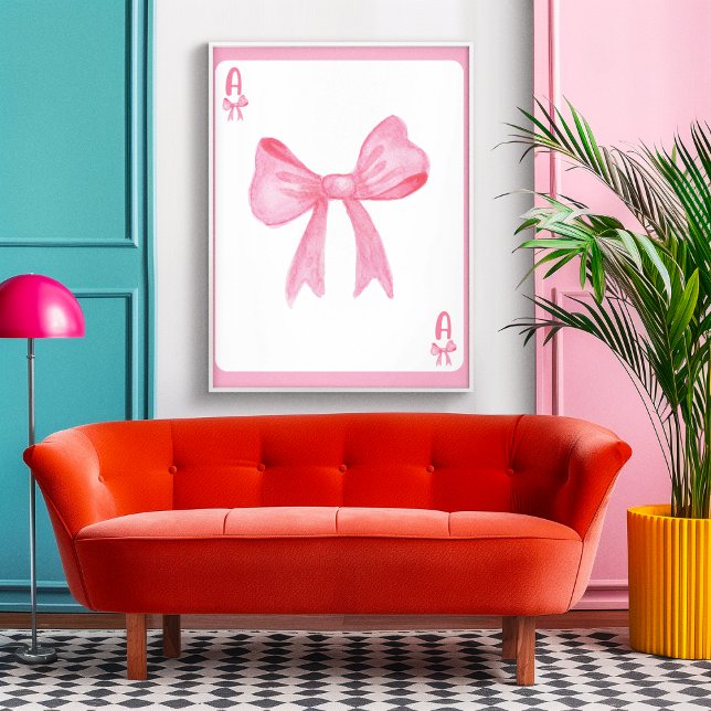 Pink Bow Coquette Ästhetische Spielkarte Poster (Von Creator hochgeladen)