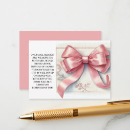Pink Bow Coquette Baby Duschbücher für Baby Begleitkarte