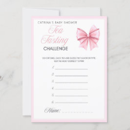 Pink Bow Coquette Babydusche - bestellbarer Name, Einladung