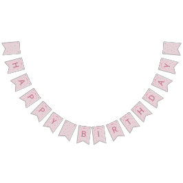 Pink Bow Coquette Birthday Wimpelkette