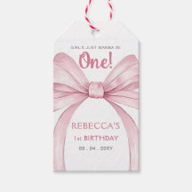 Pink Bow Coquette Erster Geburtstag